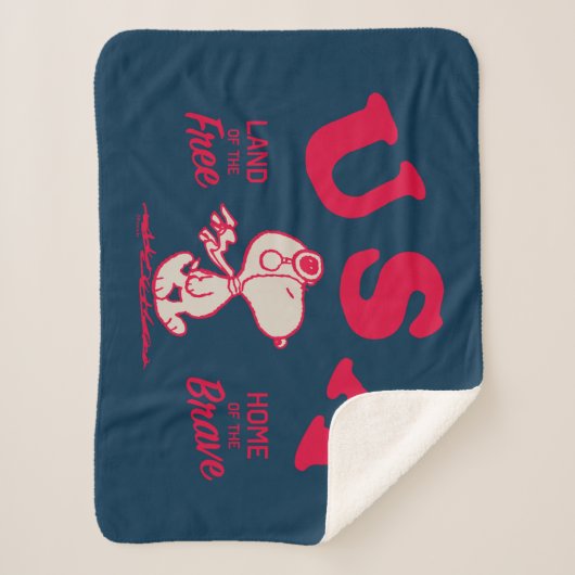Erdnüsse | Snoopy USA Land of the Free Sherpadecke (Vorderseite)