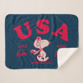 Erdnüsse | Snoopy USA Land of the Free Sherpadecke (Vorderseite (Horizontal))
