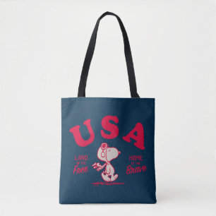 Erdnüsse   Snoopy USA Land of the Free Tasche