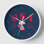 Erdnüsse | Snoopy USA Land of the Free Uhr (Vorderseite)