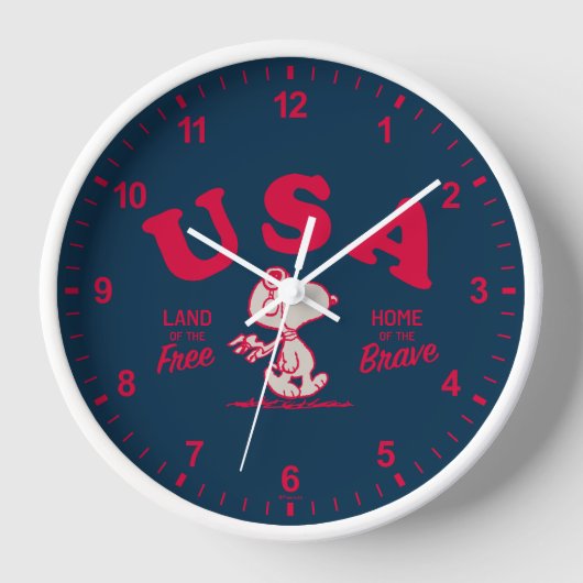 Erdnüsse | Snoopy USA Land of the Free Uhr (Vorderseite)