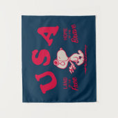 Erdnüsse | Snoopy USA Land of the Free Wandteppich (Vorderseite)