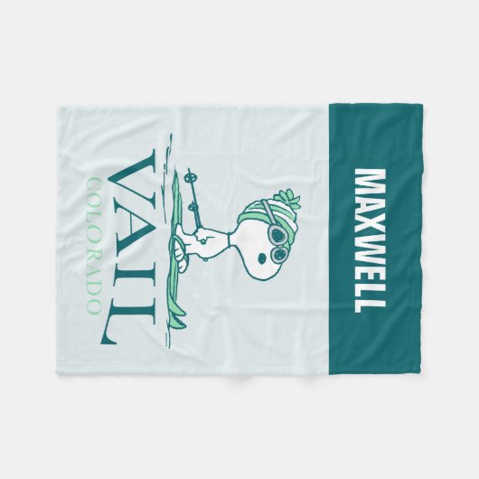 Erdnüsse | Snoopy Vail Colorado Fleecedecke (Vorderseite (Horizontal))