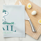 Erdnüsse | Snoopy Vail Colorado Geschirrtuch (Viertel Falte)