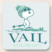 Erdnüsse | Snoopy Vail Colorado Getränkeuntersetzer (Vorderseite)