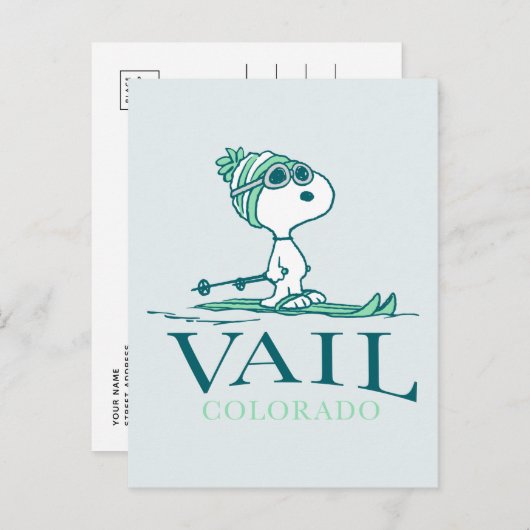 Erdnüsse | Snoopy Vail Colorado Postkarte (Vorne/Hinten)