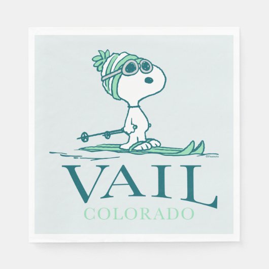 Erdnüsse | Snoopy Vail Colorado Serviette (Vorderseite)