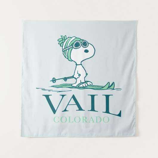 Erdnüsse | Snoopy Vail Colorado Wandteppich (Vorderseite)