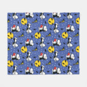 Erdnüsse | Snoopy Vampire Muster Fleecedecke (Vorderseite (Horizontal))