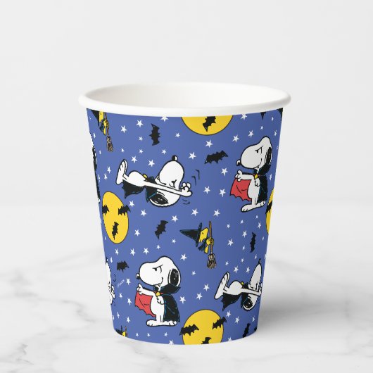 Erdnüsse | Snoopy Vampire Muster Pappbecher (Vorderseite)