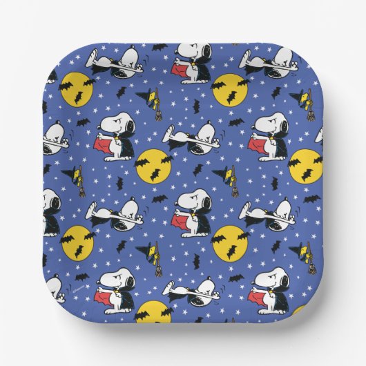 Erdnüsse | Snoopy Vampire Muster Pappteller (Vorderseite)