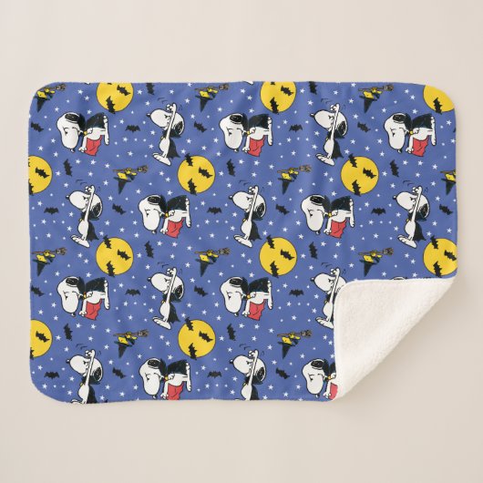 Erdnüsse | Snoopy Vampire Muster Sherpadecke (Vorderseite (Horizontal))