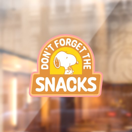 Erdnüsse | Snoopy Vergessen Sie nicht die Snacks Fensteraufkleber (Blatt 2)