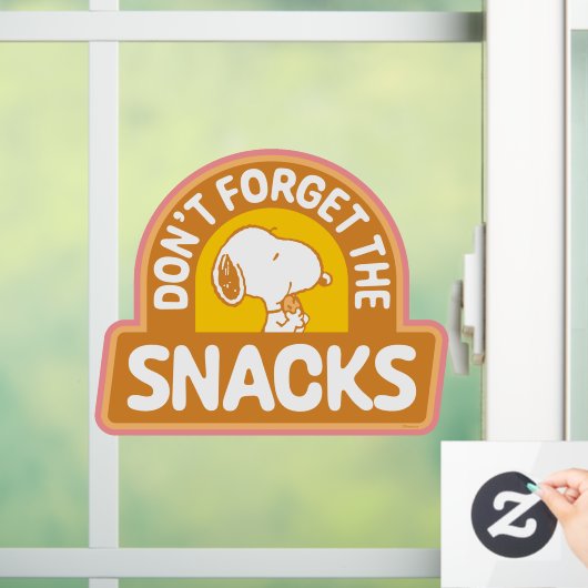 Erdnüsse | Snoopy Vergessen Sie nicht die Snacks Fensteraufkleber (Zuhause)