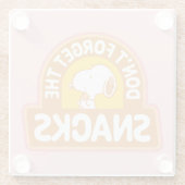 Erdnüsse | Snoopy Vergessen Sie nicht die Snacks Glasuntersetzer (Rückseite)