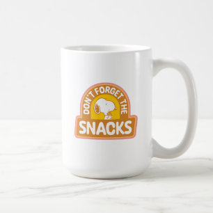 Erdnüsse Snoopy Vergessen Sie nicht die Snacks Kaffeetasse
