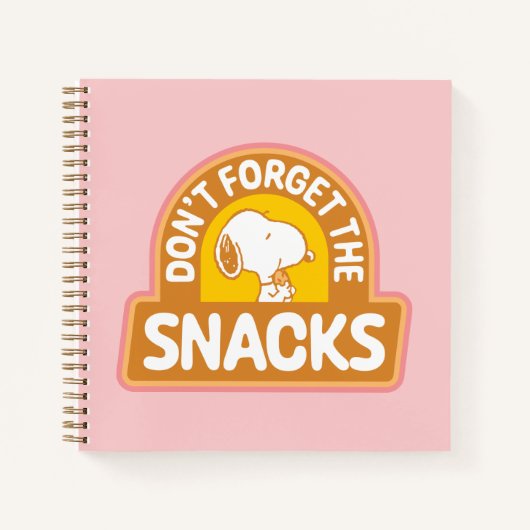 Erdnüsse | Snoopy Vergessen Sie nicht die Snacks Notizblock (Vorderseite)