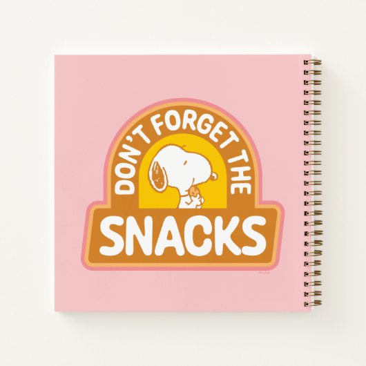 Erdnüsse | Snoopy Vergessen Sie nicht die Snacks Notizblock (Rückseite)