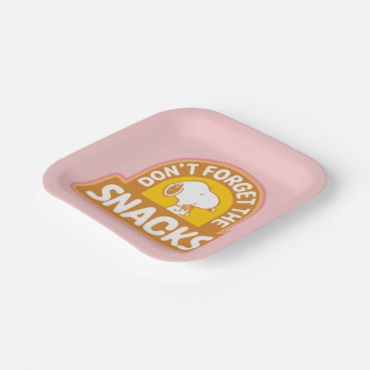 Erdnüsse | Snoopy Vergessen Sie nicht die Snacks Pappteller (Gewinkelt)