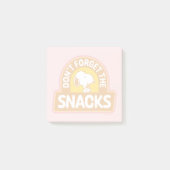 Erdnüsse | Snoopy Vergessen Sie nicht die Snacks Post-it Klebezettel (Vorderseite)