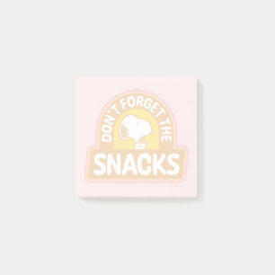 Erdnüsse Snoopy Vergessen Sie nicht die Snacks Post-it Klebezettel