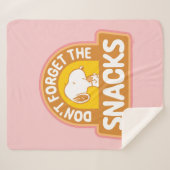 Erdnüsse | Snoopy Vergessen Sie nicht die Snacks Sherpadecke (Vorderseite (Horizontal))