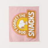 Erdnüsse | Snoopy Vergessen Sie nicht die Snacks Wandteppich (Vorderseite)