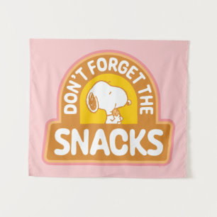 Erdnüsse Snoopy Vergessen Sie nicht die Snacks Wandteppich