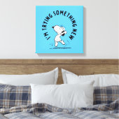 Erdnüsse | Snoopy versucht etwas Neues Leinwanddruck (Insitu (Schlafzimmer))