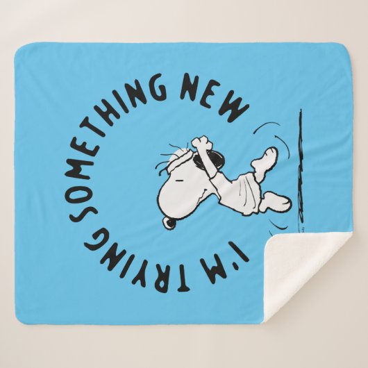 Erdnüsse | Snoopy versucht etwas Neues Sherpadecke (Vorderseite (Horizontal))