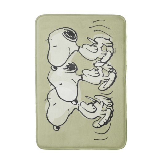 Erdnüsse | Snoopy Walking Tall Badematte (Vorderseite Vertikal)