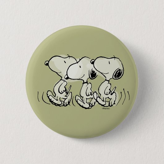 Erdnüsse | Snoopy Walking Tall Button (Vorderseite)