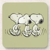 Erdnüsse | Snoopy Walking Tall Getränkeuntersetzer (Vorderseite)