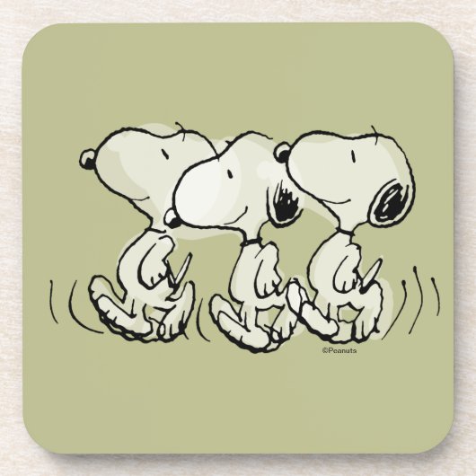 Erdnüsse | Snoopy Walking Tall Getränkeuntersetzer (Vorderseite)