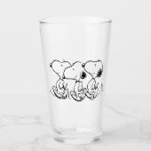 Erdnüsse | Snoopy Walking Tall Glas (Vorderseite)