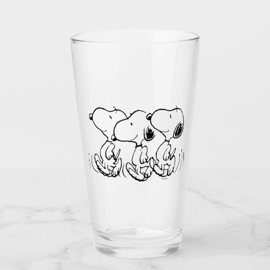 Erdnüsse | Snoopy Walking Tall Glas (Vorderseite)