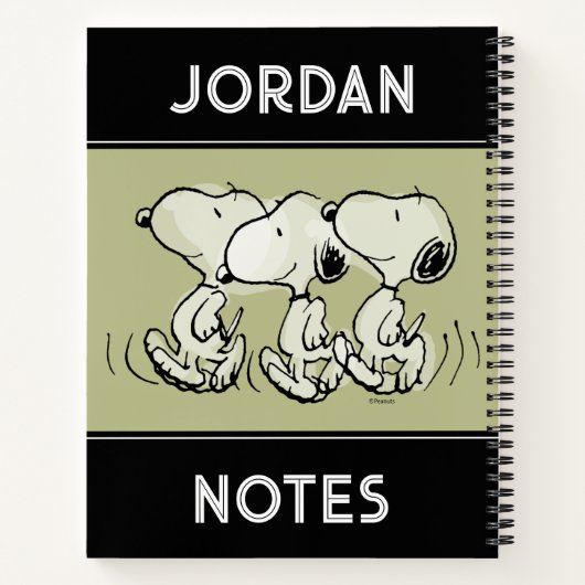 Erdnüsse | Snoopy Walking Tall Notizblock (Rückseite)