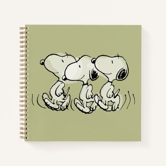 Erdnüsse | Snoopy Walking Tall Notizblock (Vorderseite)