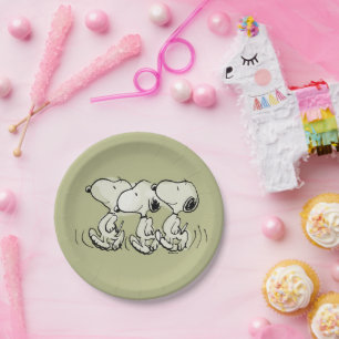 Erdnüsse Snoopy Walking Tall Pappteller