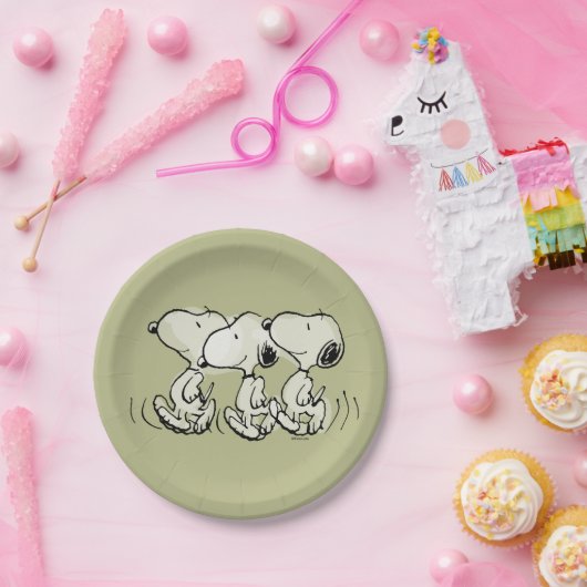 Erdnüsse | Snoopy Walking Tall Pappteller (Party)