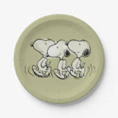 Erdnüsse | Snoopy Walking Tall Pappteller (Vorderseite)