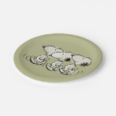 Erdnüsse | Snoopy Walking Tall Pappteller (Schrägansicht)