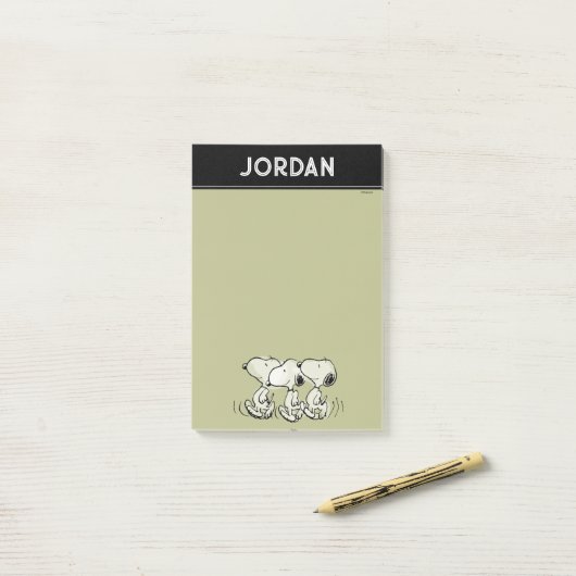 Erdnüsse | Snoopy Walking Tall Post-it Klebezettel (Auf Schreibtisch)