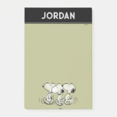 Erdnüsse | Snoopy Walking Tall Post-it Klebezettel (Vorderseite)