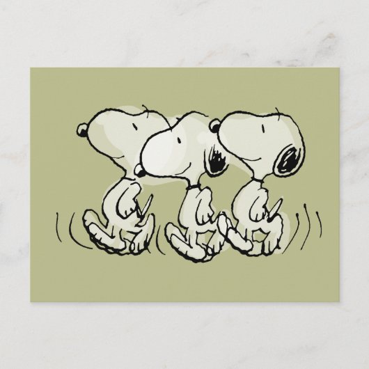 Erdnüsse | Snoopy Walking Tall Postkarte (Vorderseite)