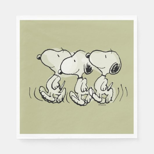 Erdnüsse | Snoopy Walking Tall Serviette (Vorderseite)