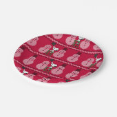 Erdnüsse | Snoopy Weihnachten Pullover Snowman Pappteller (Schrägansicht)