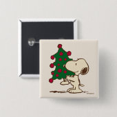 Erdnüsse | Snoopy Weihnachtsbaum Button (Vorne & Hinten)
