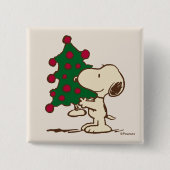 Erdnüsse | Snoopy Weihnachtsbaum Button (Vorderseite)