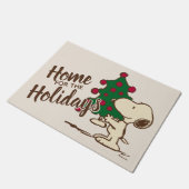 Erdnüsse | Snoopy Weihnachtsbaum Fußmatte (Schrägansicht)